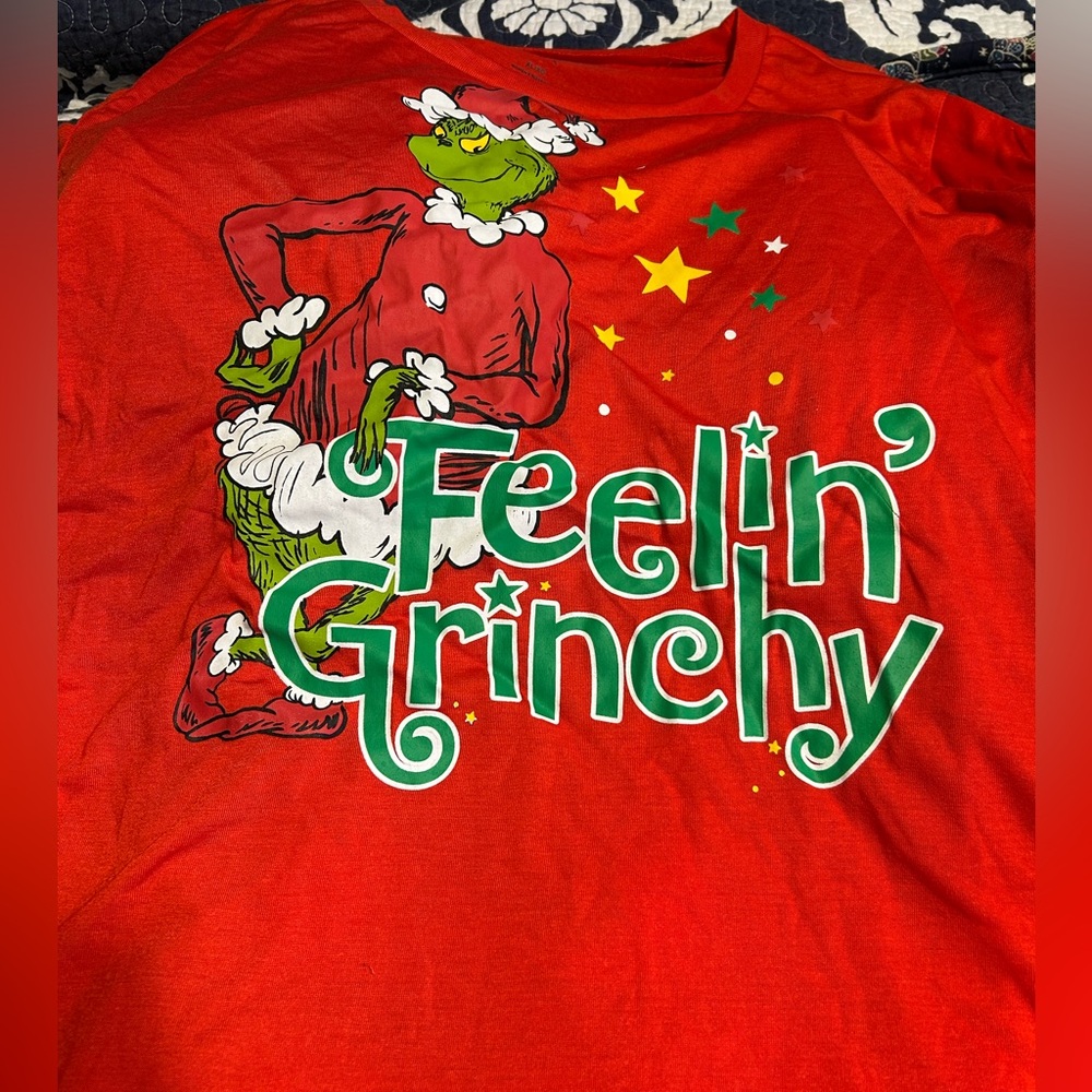 Grinch Red Women's Pajama Top